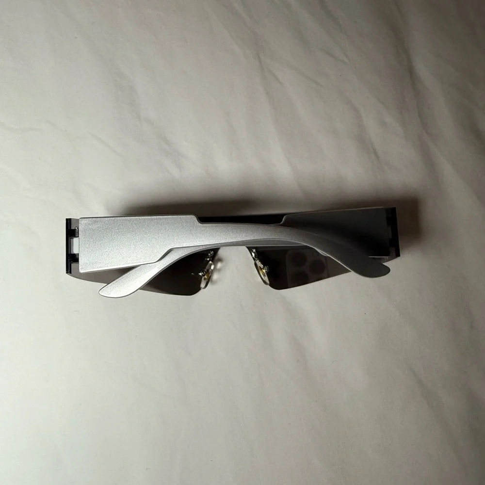Stylish Retro Rimless Futuristic Mirror Sunglasses